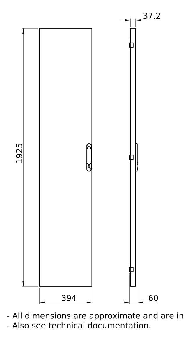 Fachtür IP30 ST H2000xB400xT30mm