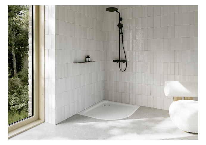 Duschwanne BetteCorner 8119 75x90x3,5cm, Antirutsch/Sense, weiß