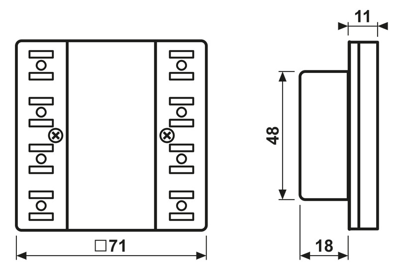 Tastsensor KNX UP mt 8pkt inkl.Ankoppl Mit Busankopplung m.LED-Anz