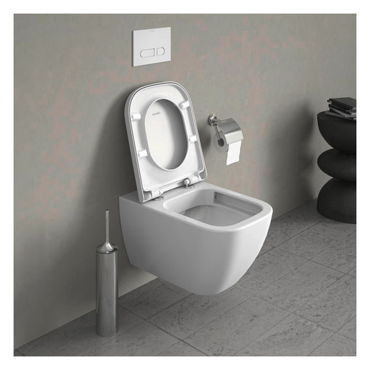 Duravit WC-Sitz Happy D.2 abnehmbar, Scharniere Edelstahl, mit Absenkautomatik, weiß