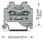Reihenklemme 0,08-4qmm Serie 281 1Etage 2kl gr 32A Hutschiene TH35