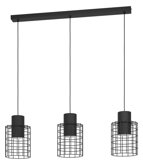EGLO Hängeleuchte/3 E27 Schwarz    43626 