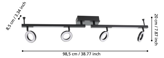 EGLO Spot CARDILLIO 2 schwarz LED 900516 