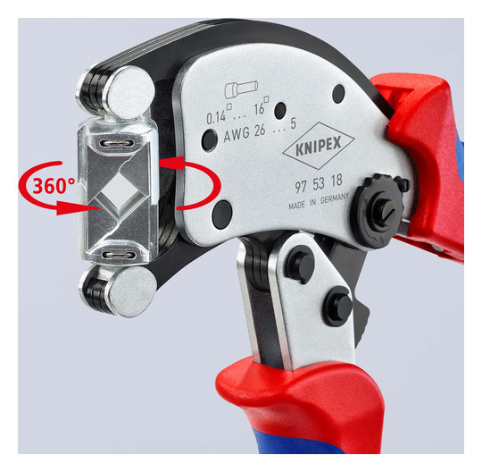 Crimpzange mech 200mm Aderendh AWG26-5 0,14-16qmm