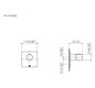 Dornbracht Fertigmontageset xTOOL UP-Thermostat, ohne Mengenregulierung, 3/4", Dark Platinum gebürstet