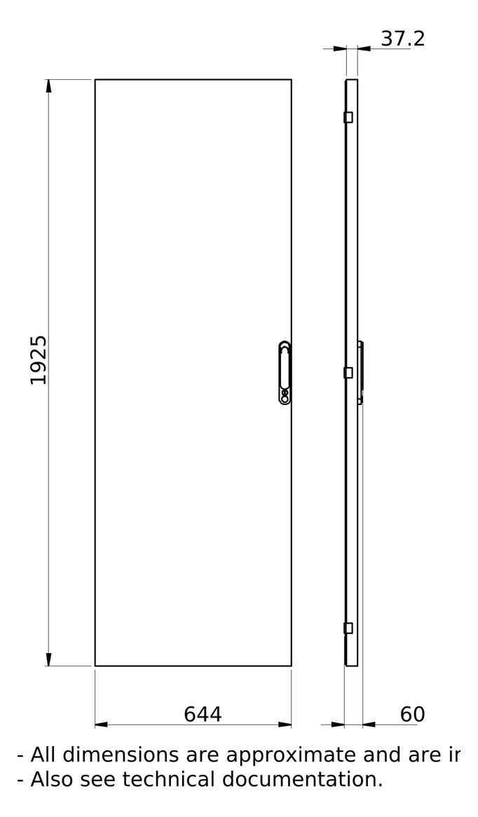 Fachtür IP55 ST H2000xB650xT30mm