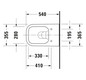 Duravit Wand-Tiefspül-WC Happy D.2 36,5x54cm, 4,5 l, Rimless, weiß