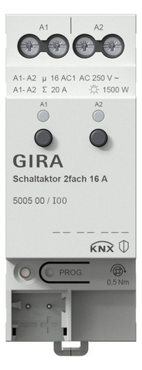 GIRA 500500 Schaltaktor 2f 16 A KNX REG 