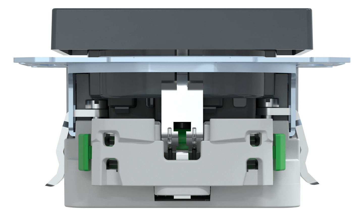 Steckdose 1f anth mt 1USB-A 1USB-C UP m.BS Mit erhöhtem Berührungsschutz IP20