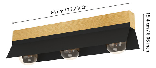 EGLO Deckenleuchte/3 E27          900443 