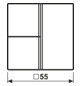 Taste 3t Schalt/Dimm AS ws glz f.Bussystem