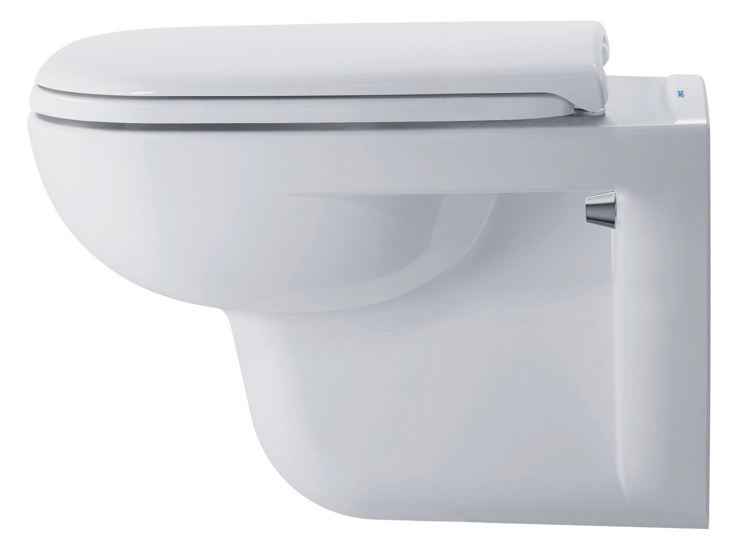 Duravit WC-Sitz D-Code Compact ohne Absenkautomatik, Scharniere Edelstahl, weiß