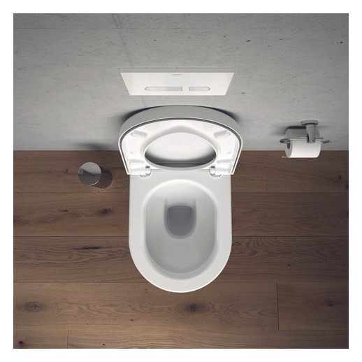 Duravit WC-Sitz Starck 3 ohne Absenkautomatik, Scharniere Edelstahl, weiß