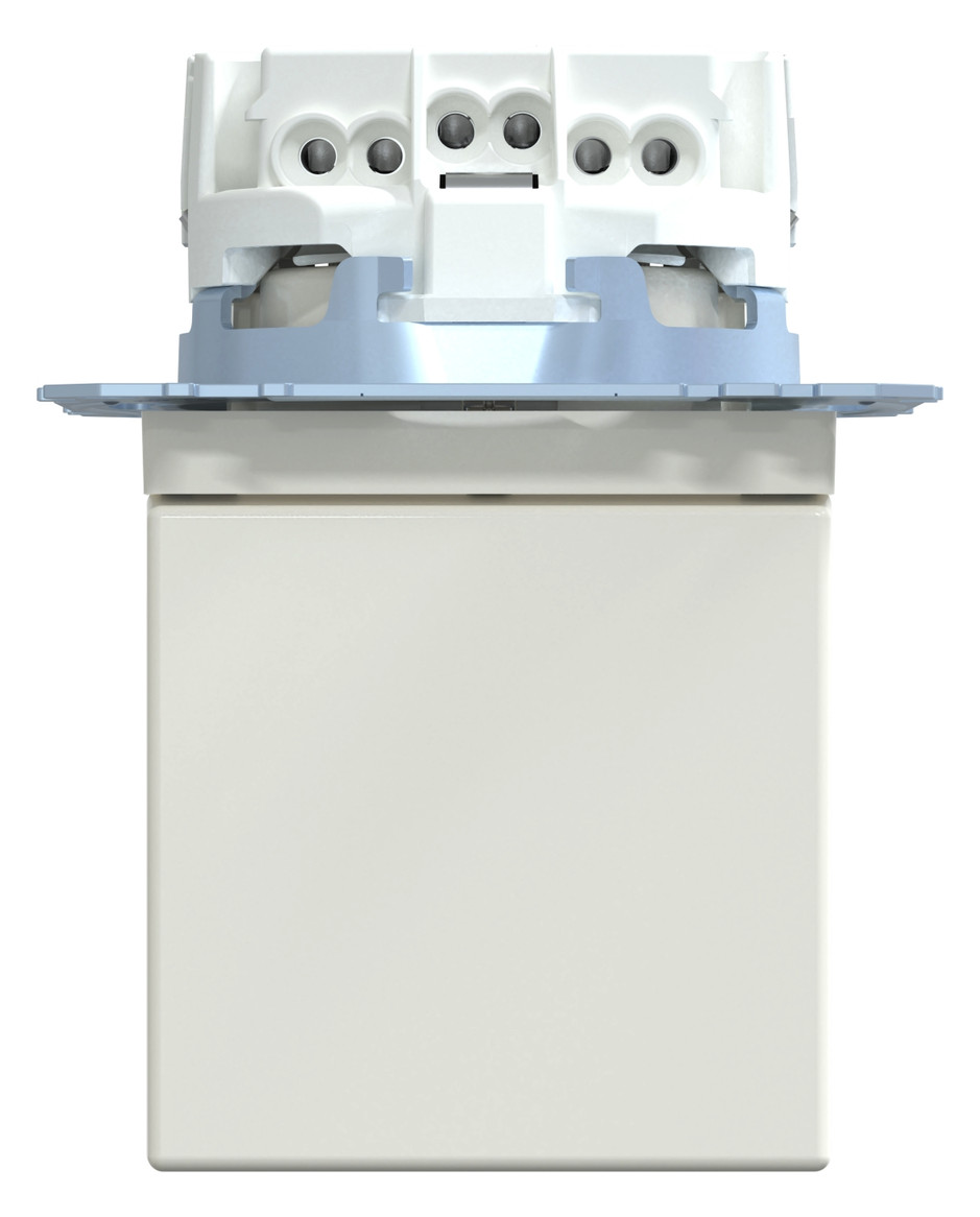 Steckdose 1f polws glz System M UP Klappd IP20