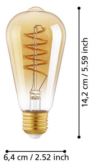 EGLO Leuchtmittel E27-LED ST64 4W 110077 