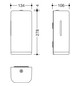 HEWI Schaum-Seifenspender SENSORIC 134x278x106mm, matt, Korpus reinweiß, felsgrau