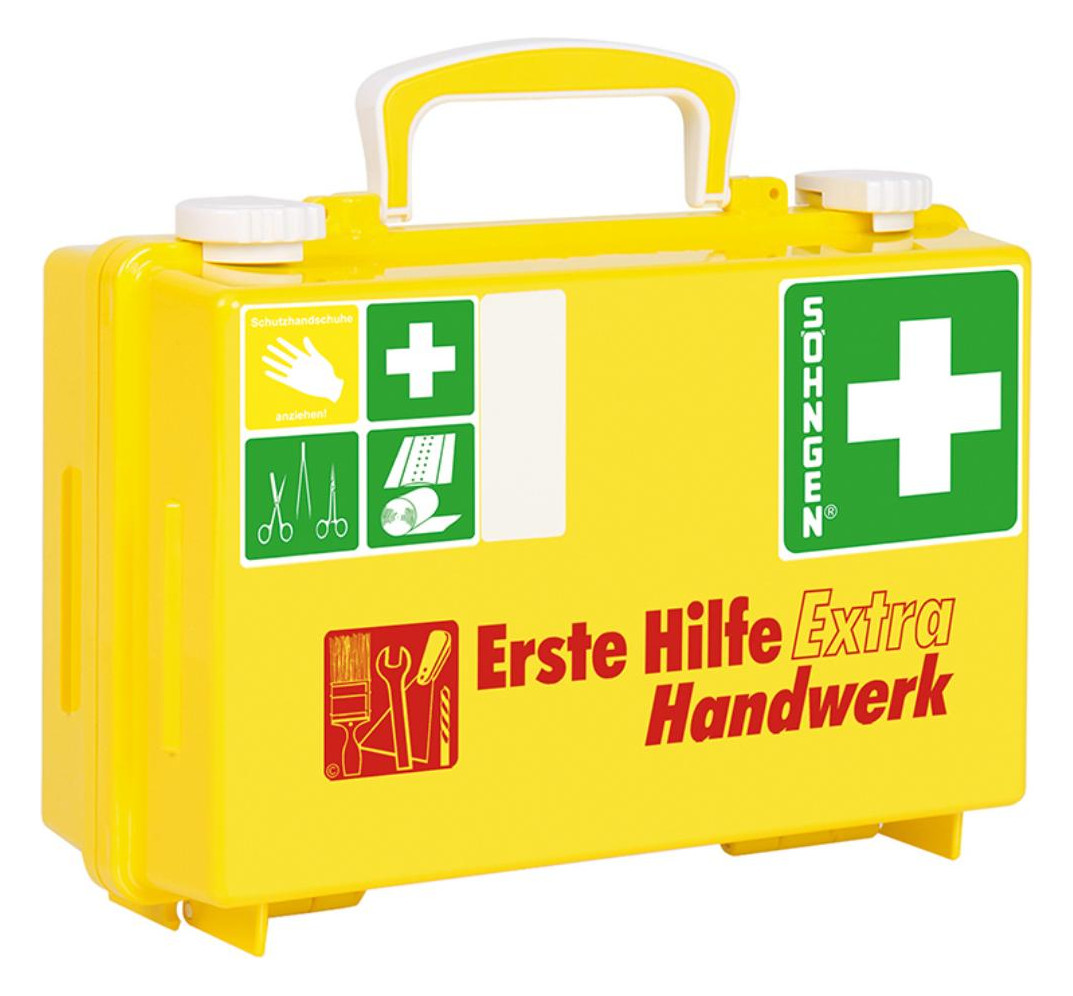 Bild Erste-Hilfe-Koffer Extra Handwerk, DIN 13157, gelb-1