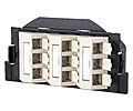 Anschlussdose Cat6A 9xRJ45 IDC pws Schneidklemme IDC Bodentank/Unterflur