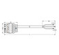 Geräteanschlussleitung 5p H05Z1Z1-F sw 1,5qmm L1000mm 5x1,5qmm Stecker fr.Ende