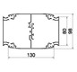 Installationssäule Alu 650mm rechteck dpls Standfuß RAL9016 nass_lack