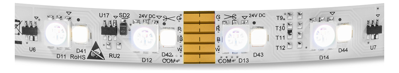LED-Lichtband 19,25W/m rgbw 3000K 100mm 120Stk/m IP00 LED nicht austauschbar DC