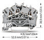 Reihenklemme 0,25-4qmm Serie 2002 1Etage 3kl gr 24A Hutschiene TH35