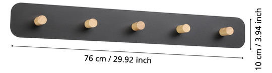 EGLO LED-Wandleuchte Schwarz/Holz  99596 
