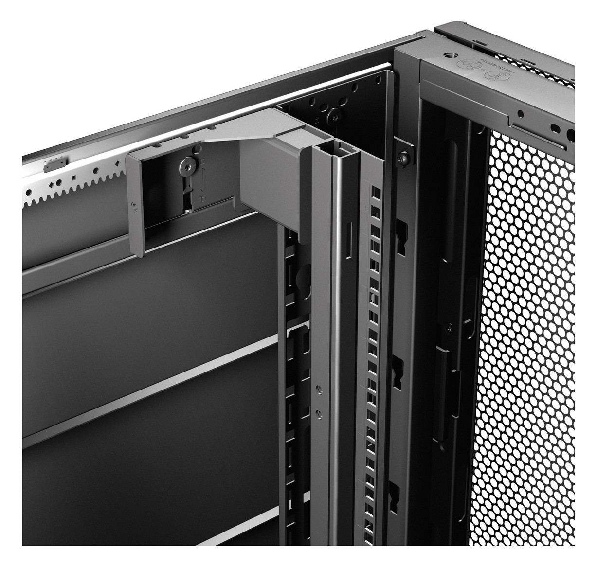Netzwerkschrank 48HE B750xH2258xT1200mm IP20 Mit rückseitiger Tür pulverbesch