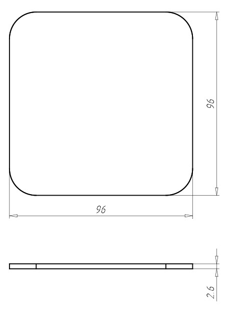 Schraubdeckel Kst 80x80mm Schraubdeckel quadrat