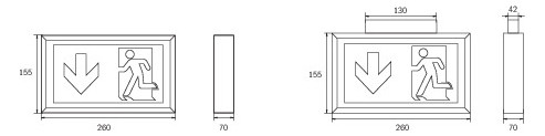 RP RZ-Leuchte Uni EB + WL/3h    KDU413WL 