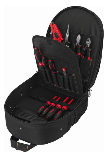 Werkzeugtasche Elektro 14tlg 4Zangen 1xKabSchneid 2xPH 2xPZ 4xSchlitz