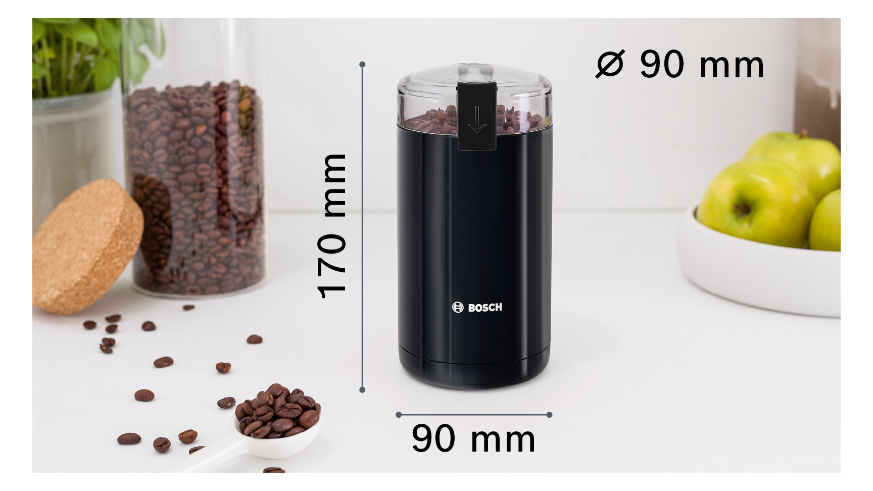 Kaffeemühle 75g sw Schlagmess