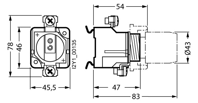 D-Sicherungssockel DIII 1 63A 690V 1p Porzellan Schraubbef