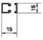 Leitungsführungskanal Kst 15x15x2000mm ver-ws LF-K unbeh RAL9016