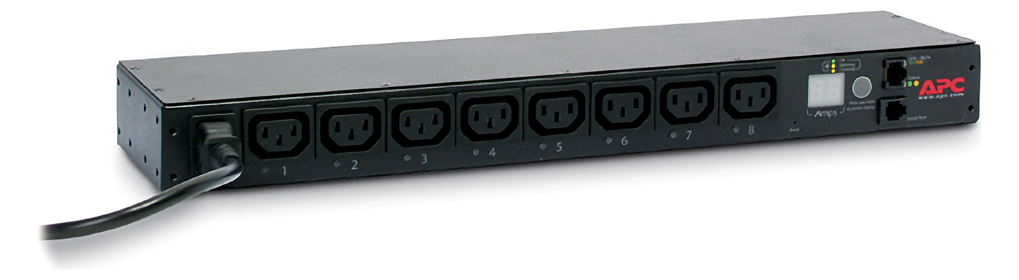 Rack-Stromverteilung 1HE 8xC13 230V m.Display m.LED-Anz Schaltbar
