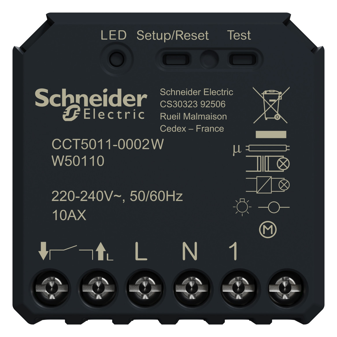 Schaltaktor Funkb Wiser UP TE 10A 2200W 230V Vor Ort-/Handbedienung