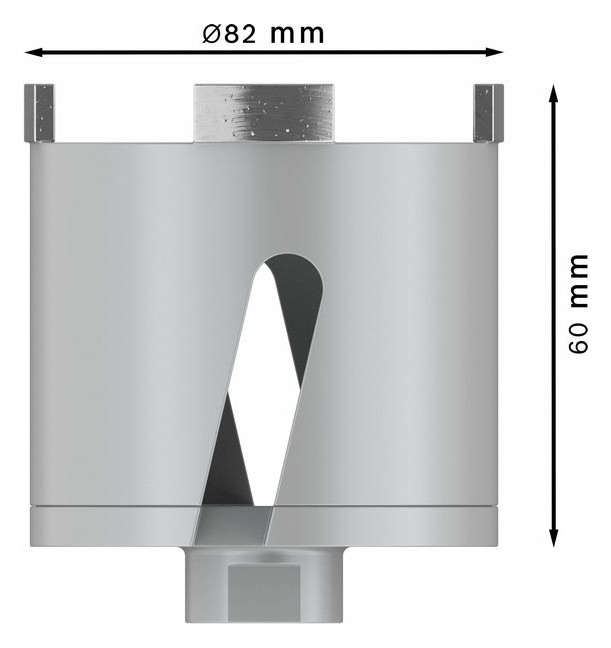 Diamant-Bohrkrone Ø82x60mm Innengew M16