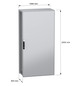Standschrank ST IP55 B1000xH2000xT500mm pulverbesch RAL7035 Koppelbar