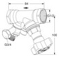 TA Absperrventil STS DN 15, kvs 3,5, Innengewinde, mit Entleeradapter