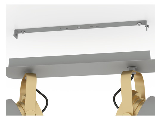 EGLO Balkenspot/2 E27 Grau/Gold    43836 