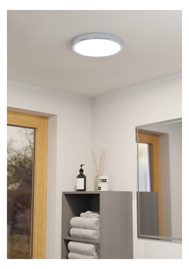 EGLO LED-Deckenleuchte D:285 Chrom 30892 