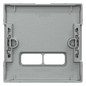 Zentralplatte USB 2f alu-si Klemmbef m.Aufdr aluminium-silber