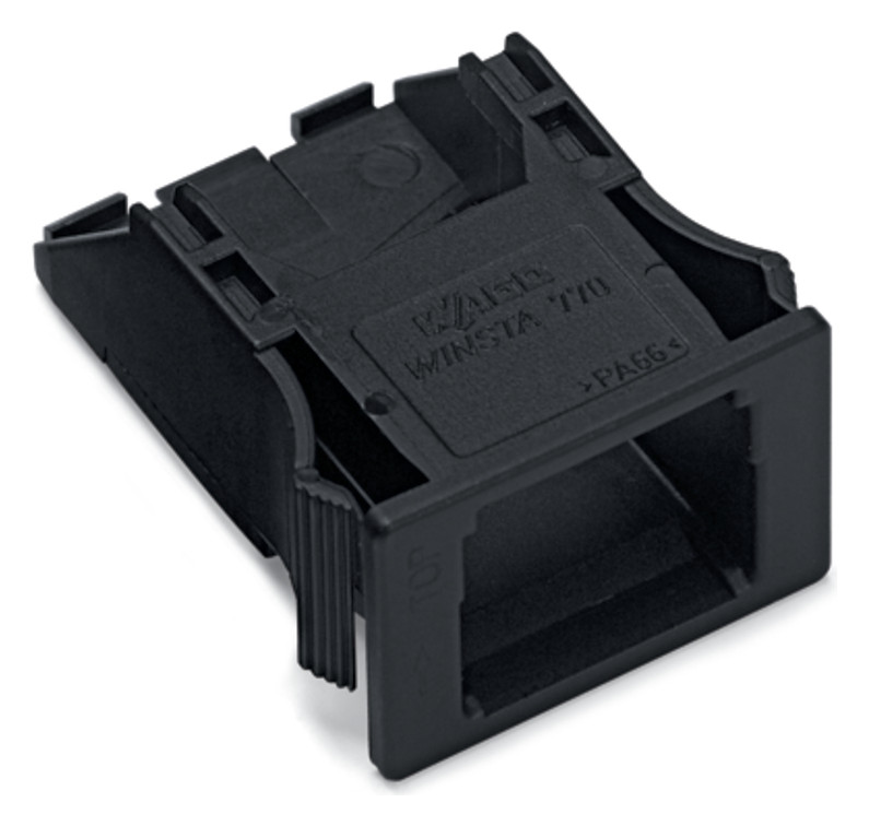 Rahmen Snap-In sw 2p Stecker/Buchse
