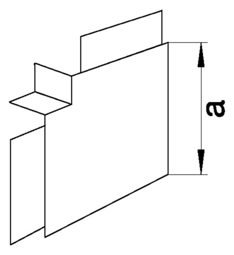 Flachwinkel LF-K HFT 40x40mm Kst unbeh ver-ws RAL9016 hfr