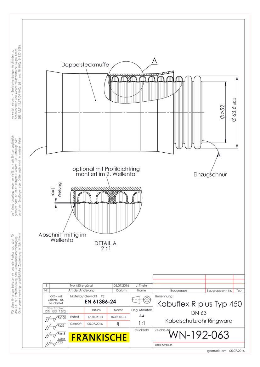 Kabuflex R plus 63 mit Einzugsschnur - UNI ELEKTRO Online-Shop