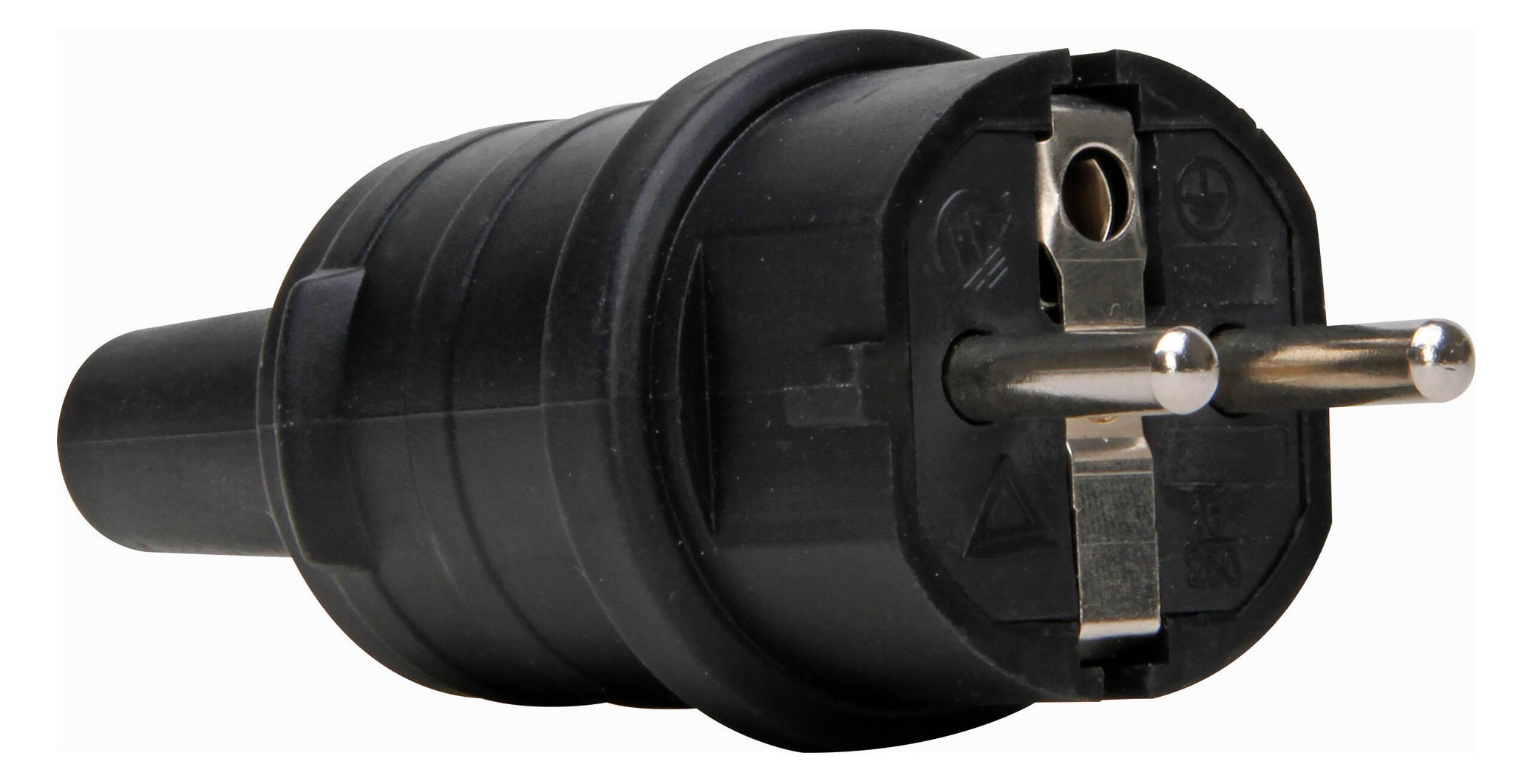 170016043 Gummi-Schutzkontaktstecker, mi - UNI ELEKTRO Online-Shop 