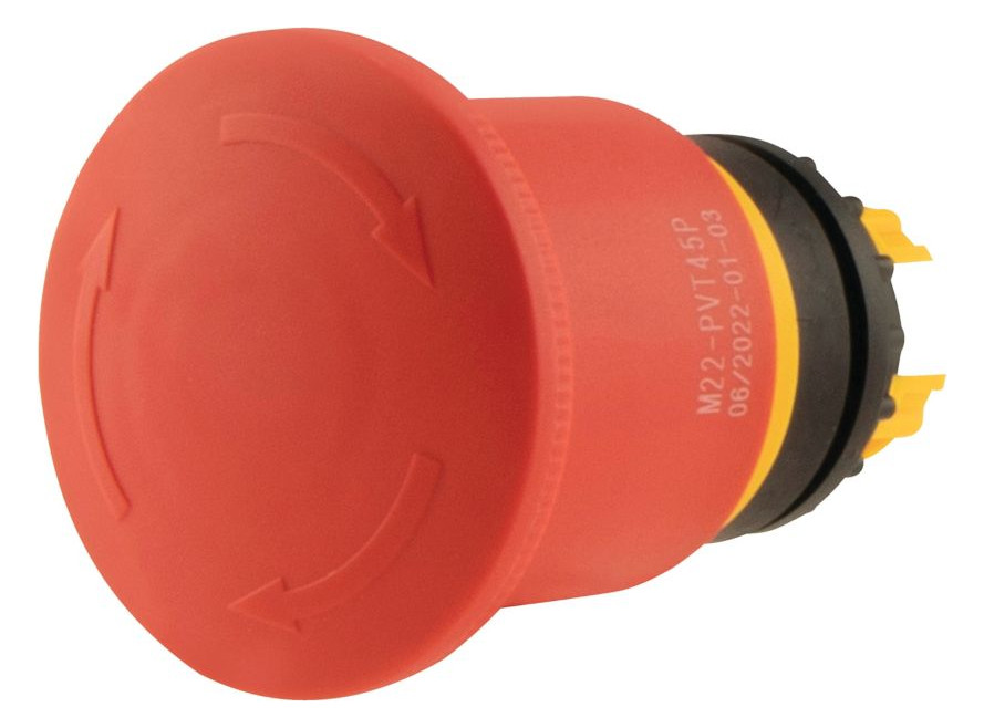 M22-PVT45P NOT-AUS, bel.,45mm, Zug-Dreh. - UNI ELEKTRO Online-Shop