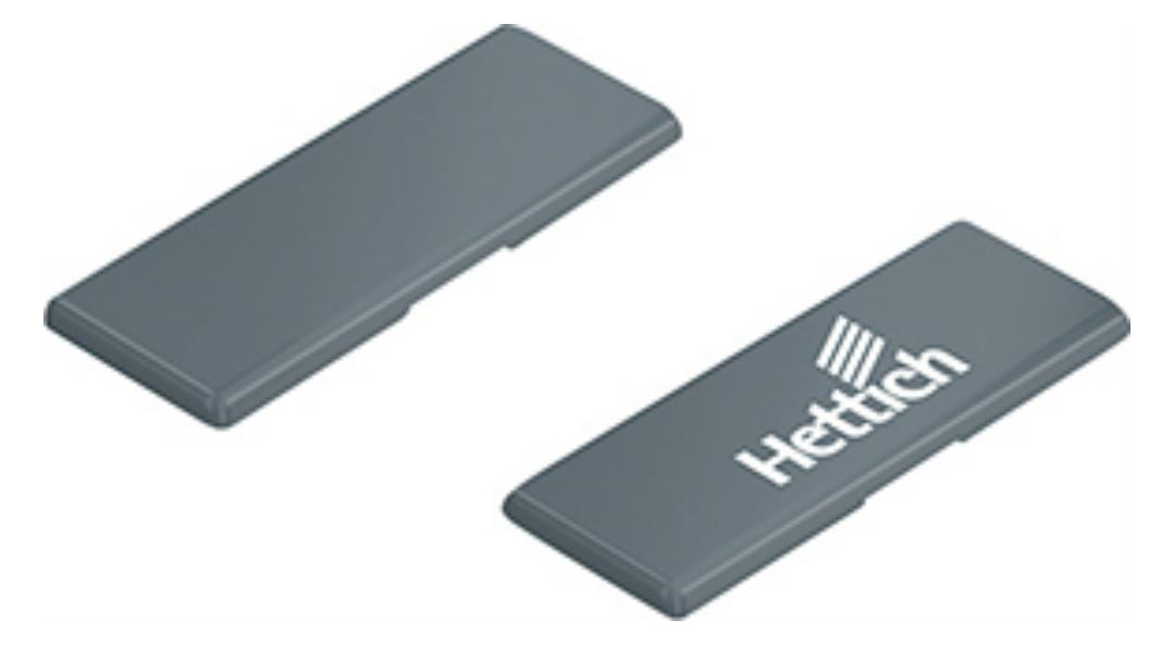 Bild Möbel-Zierkappe,für Scharnierarm Sensys Sensys,9099871,m.Logo,anthrazit - Hettich-1
