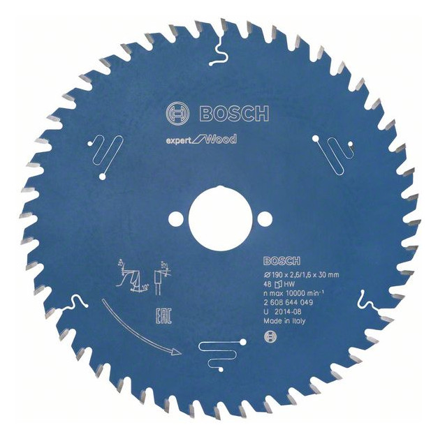 Bild HM-Kreissägeblatt 190x2,6/1,6x30 48Z WBo sch VE à 1 Stück Expert for Wood - BOSCH-0