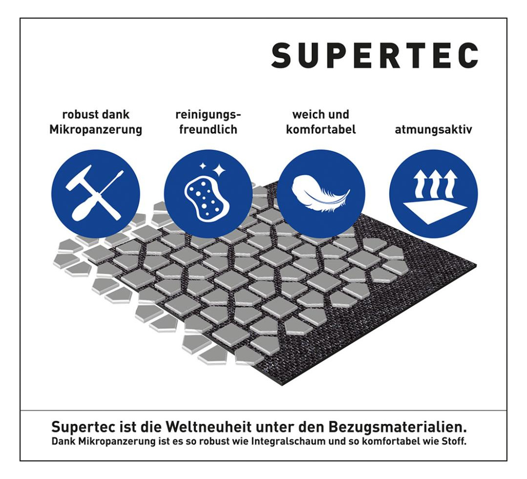 Bild Bimos Arbeitsstuhl XXL orange mit Rollen Supertec mit Armlehnen-2